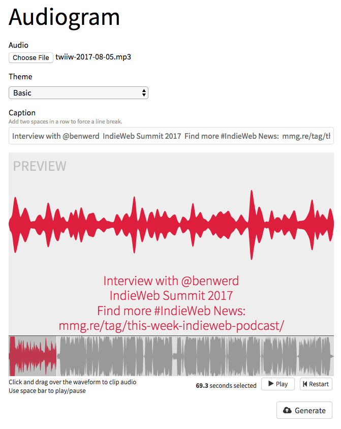 👓 Syndicating Audio Posts with WNYC's Audiogram Generator